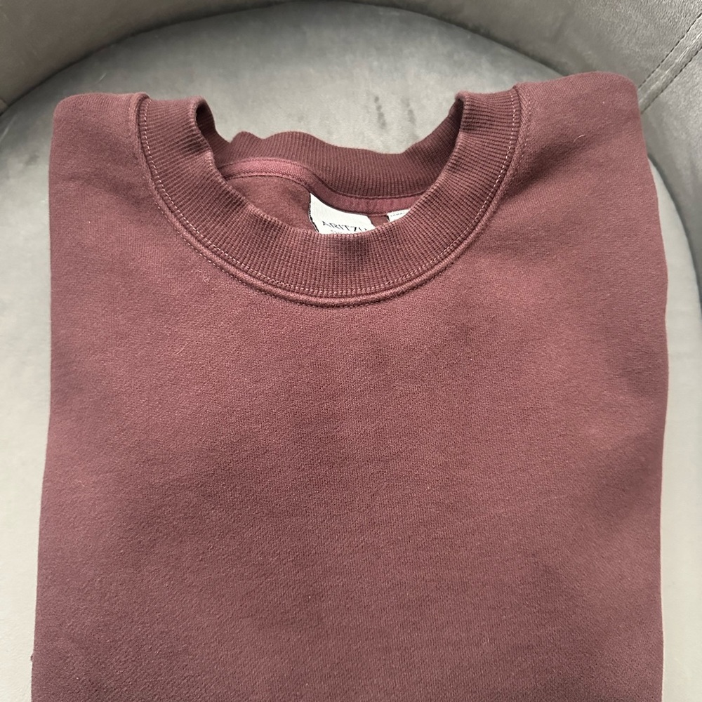 Aritzia Cozy Sweatfleece Perfect Crew Sweatshirt - Picture 3 of 5